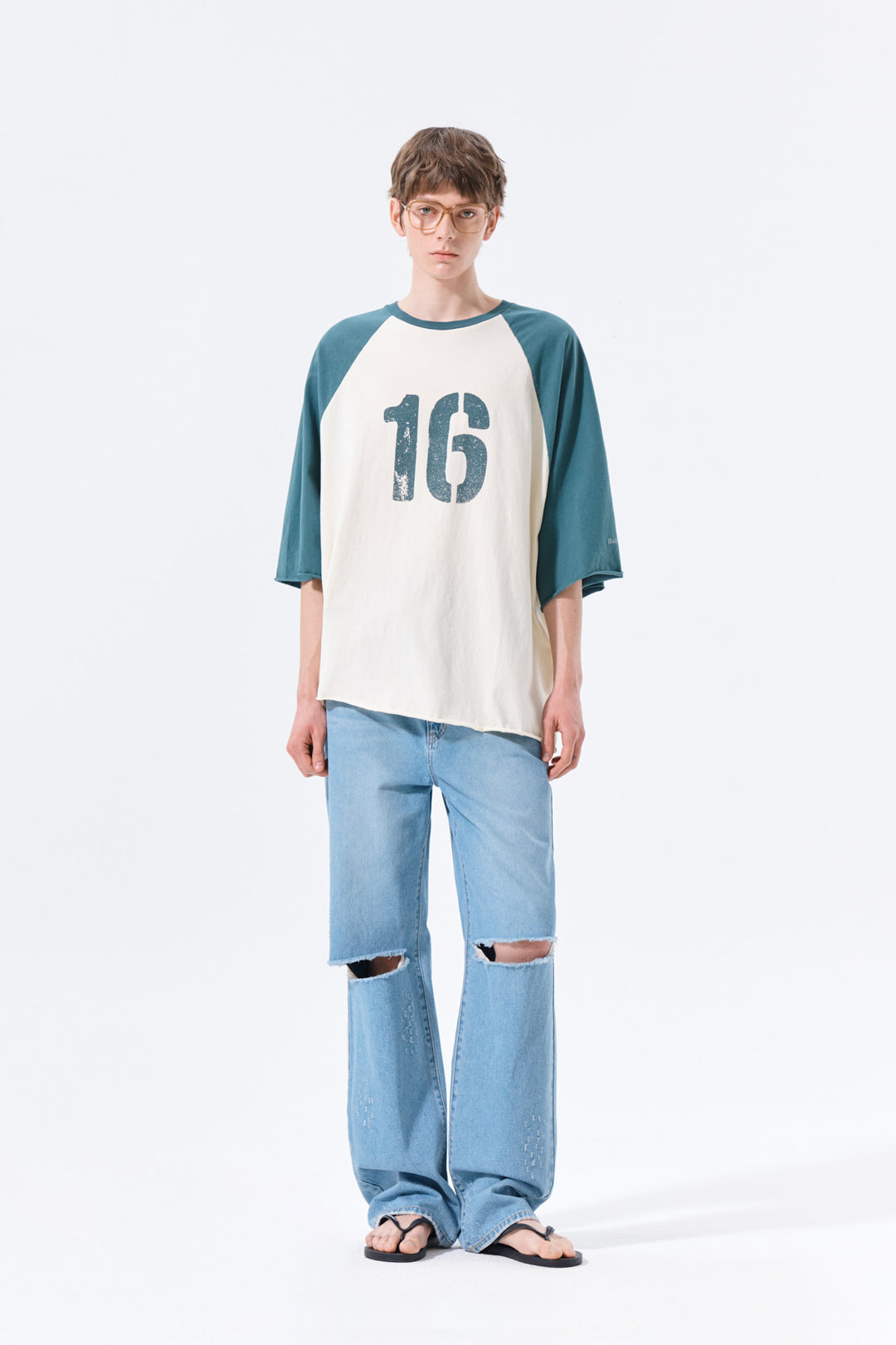 Matin Kim Raw Edge Raglan Top — Cream