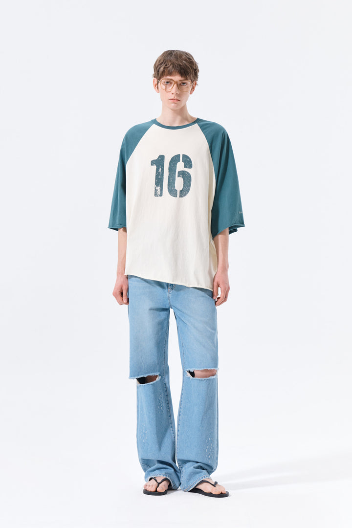 Matin Kim Raw Edge Raglan Top — Cream