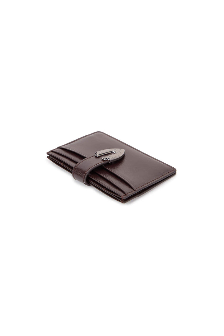 Matin Kim Western Buckle Card Wallet — Brown