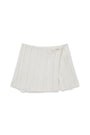 Matin Kim Punching Wrap Mini Skirt — Ivory