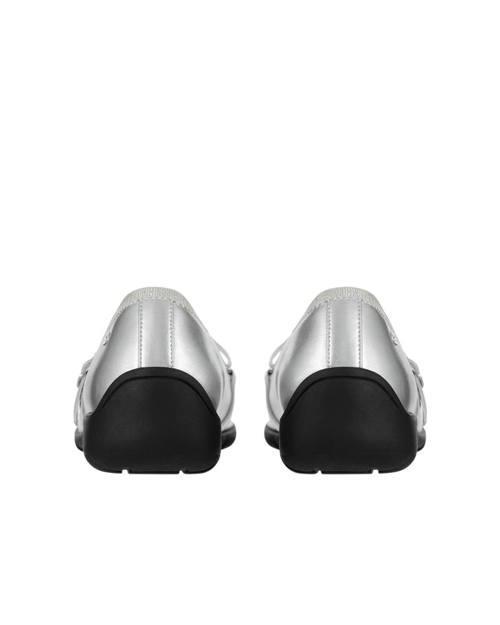 Stand Oil Strap Ballet Mary Jane — Silver