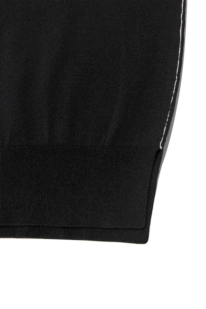 Matin Kim Slit Detail Button Cardigan — Black