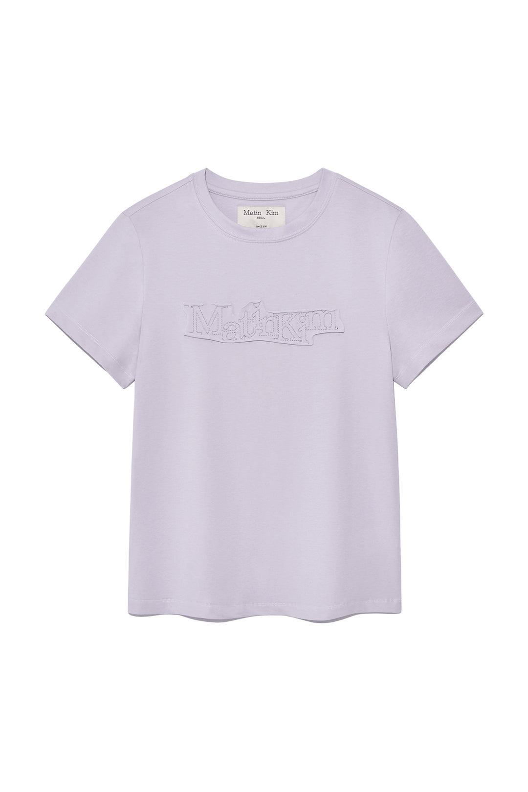 Matin Kim Appliqué Logo Patch Top in Lilac