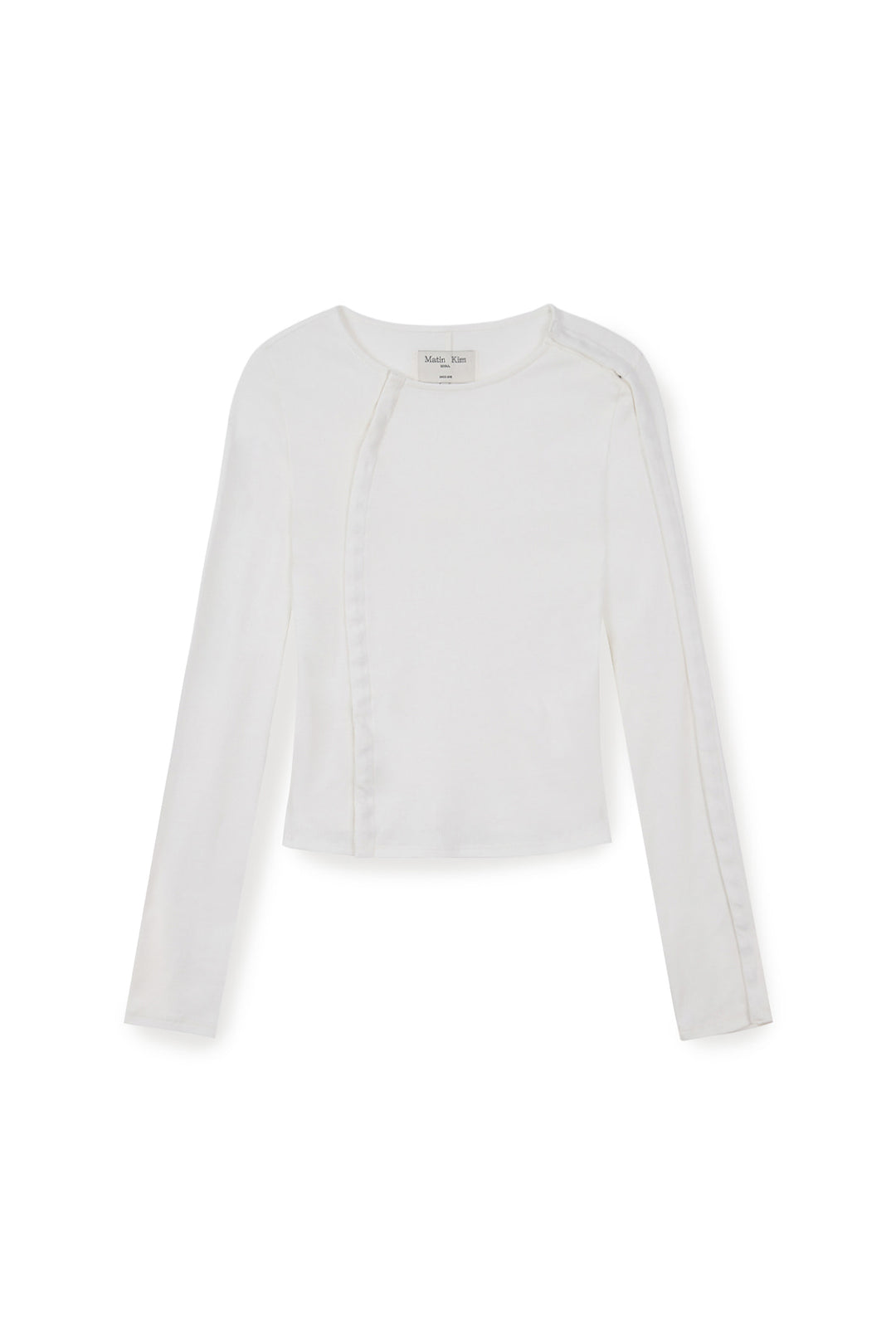 Matin Kim Snap Detail Slim Top — Ivory