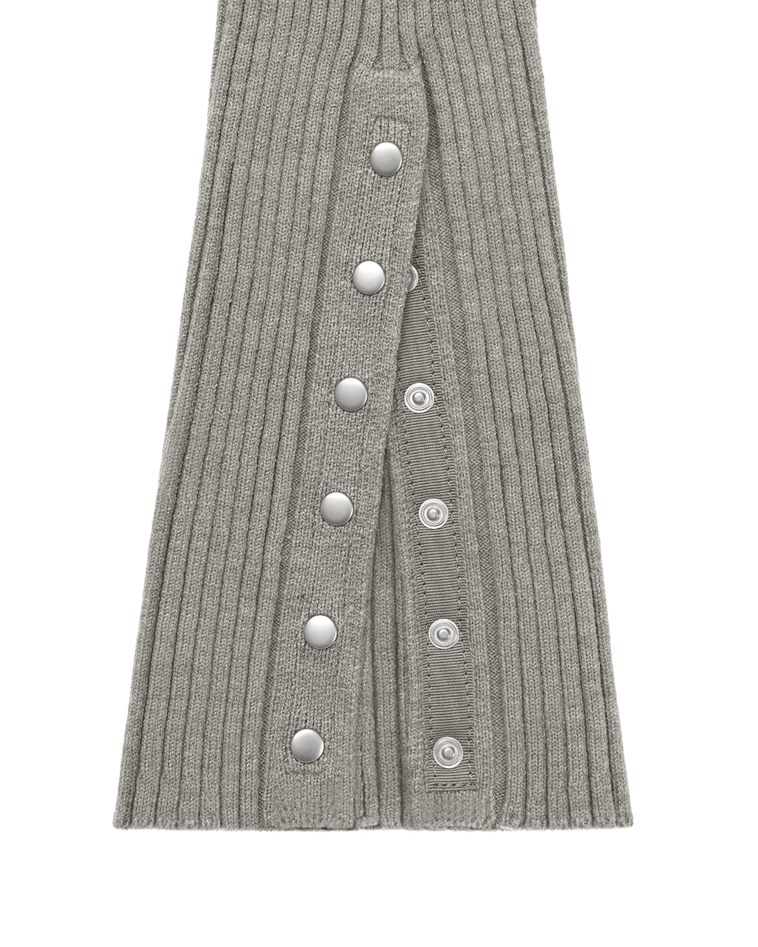 Stand Oil Snap Knit Leg Warmer — Gray