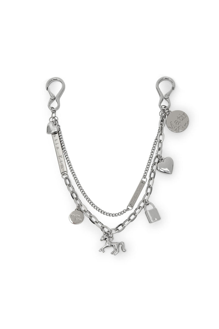 Matin Kim Double Metal Chain Strap — Silver