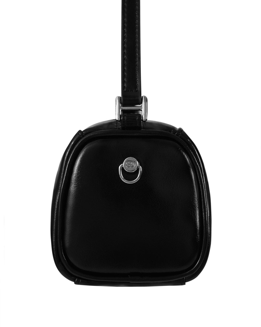 Stand Oil Chunky Bag — Glossy Wrinkled Leather — Black