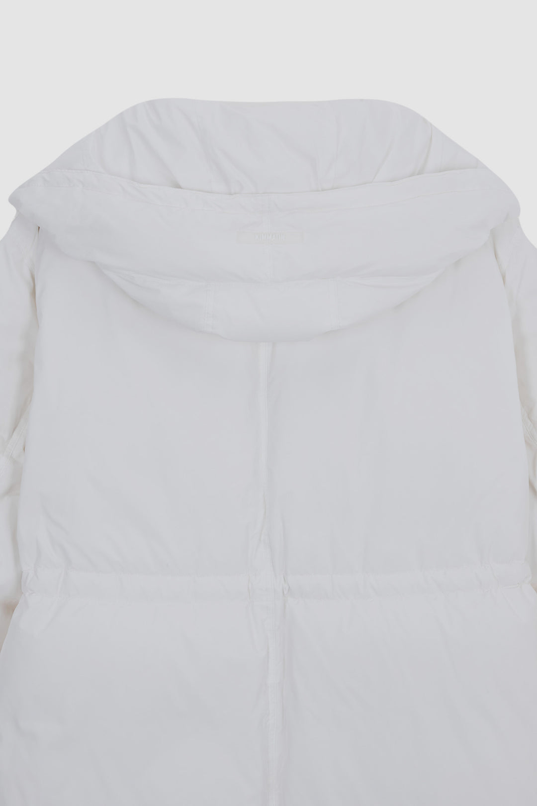 KIMMATIN Draw String Long Down Jumper — White