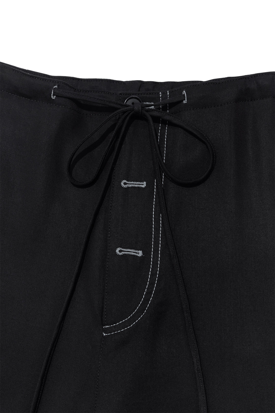 Matin Kim Button Point String Wide Pants — Black