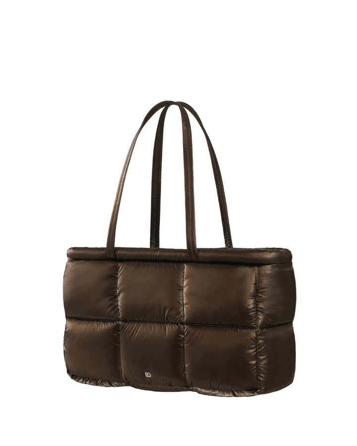 Stand Oil Bubble Bag — Padded Oblong Crossbody — Maroon