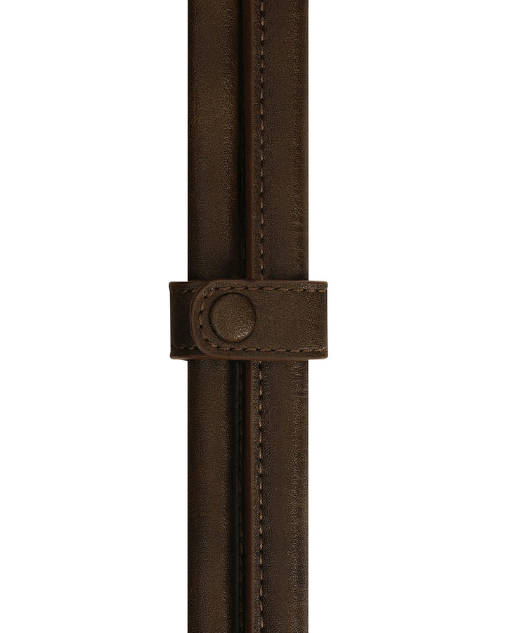 Stand Oil Lene Bag · Wrinkled Leather Crossbody — Brown