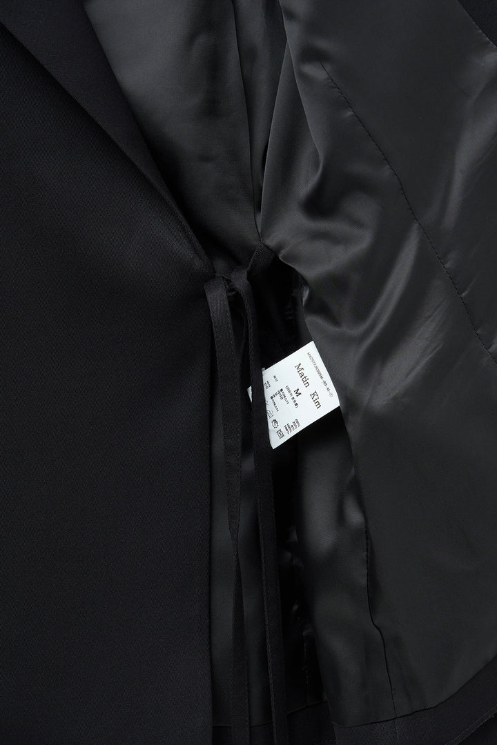 Matin Kim Cut Out Point String Blazer — Black