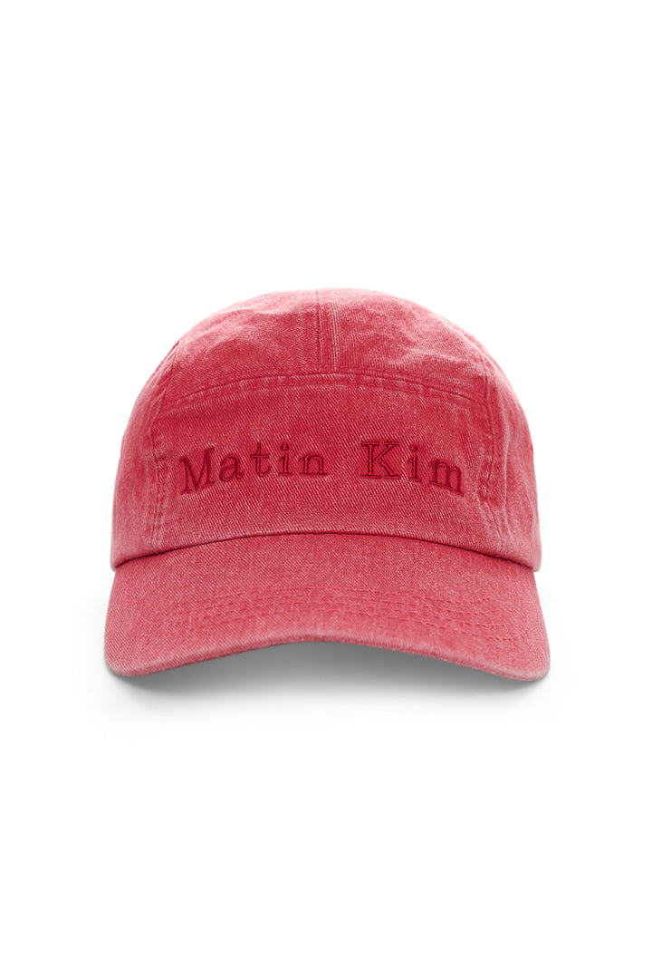 Matin Kim Washed Camp Cap — Red
