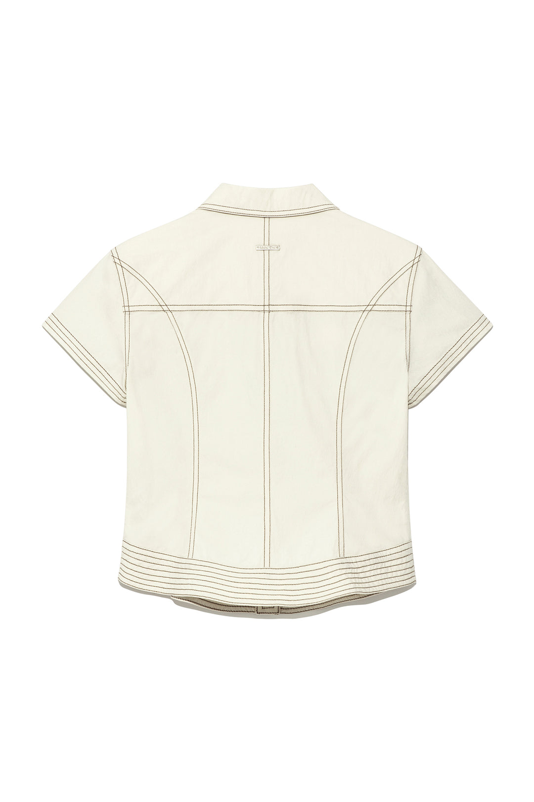 Matin Kim Stitch Point Slim Shirket Light — Beige