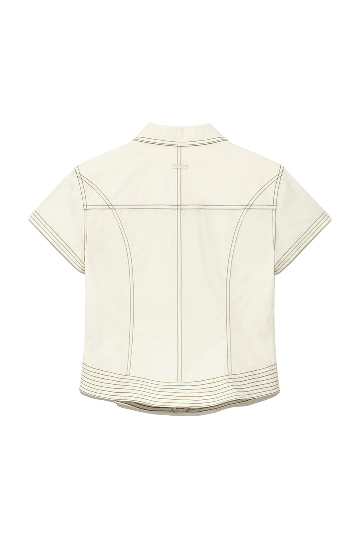 Matin Kim Stitch Point Slim Shirket Light — Beige