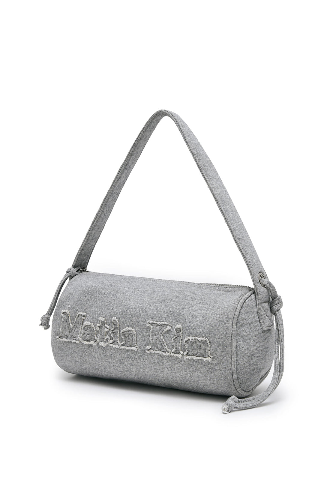 Matin Kim Applique Logo Jersey Duffle Bag — Gray
