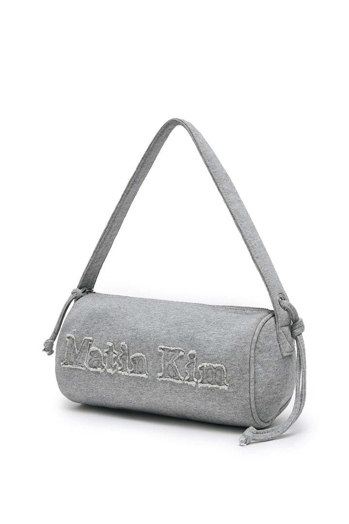 Matin Kim Applique Logo Jersey Duffle Bag — Gray