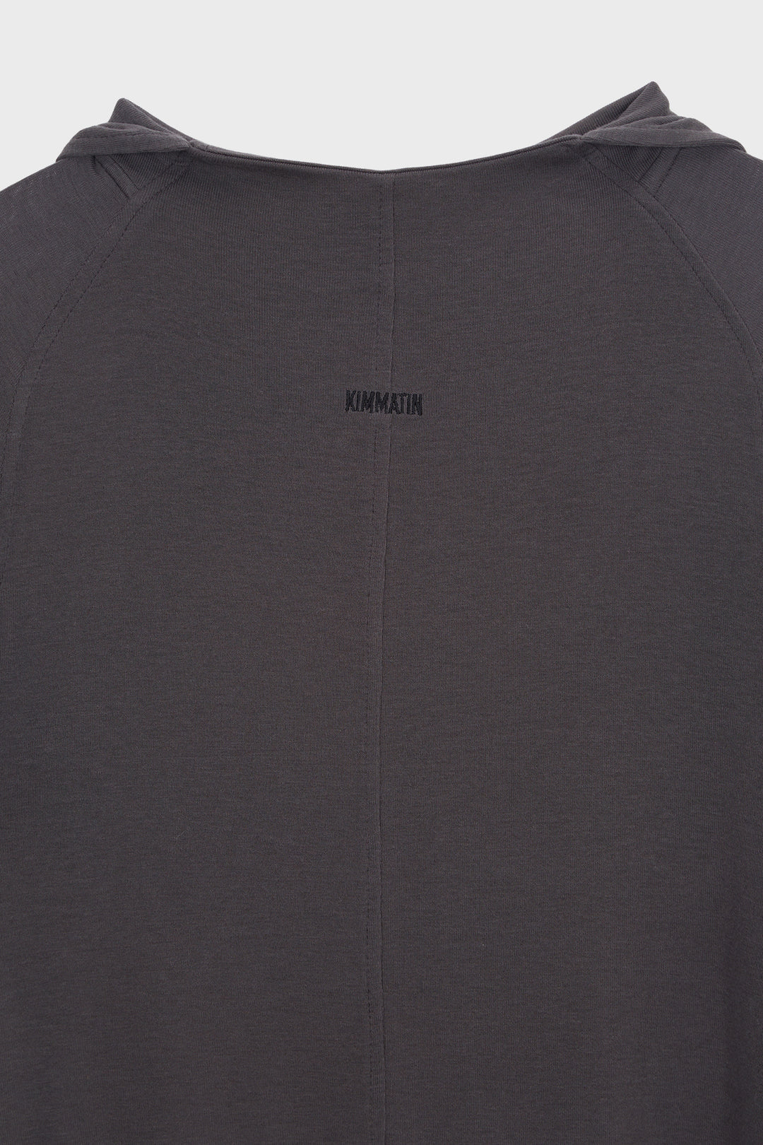 KIMMATIN Slim Hoody Jersey Top — Charcoal