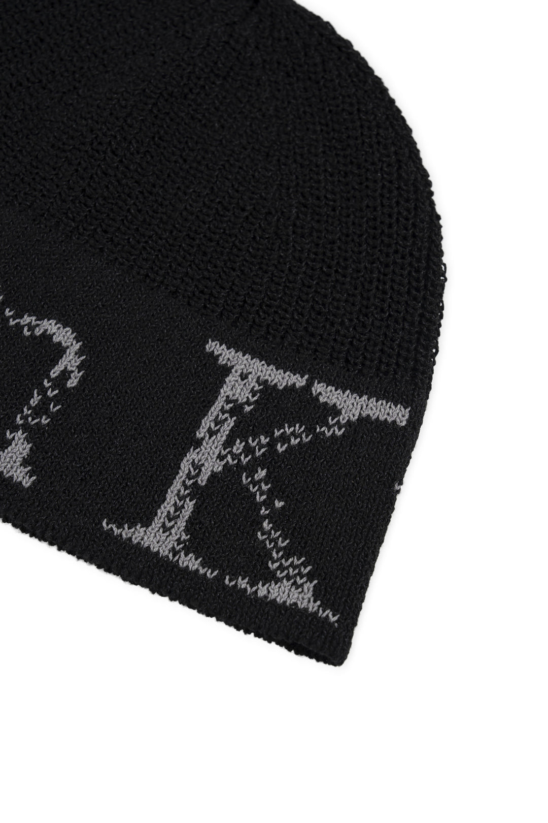 Matin Kim Cracked Logo Light Bucket Beanie — Black