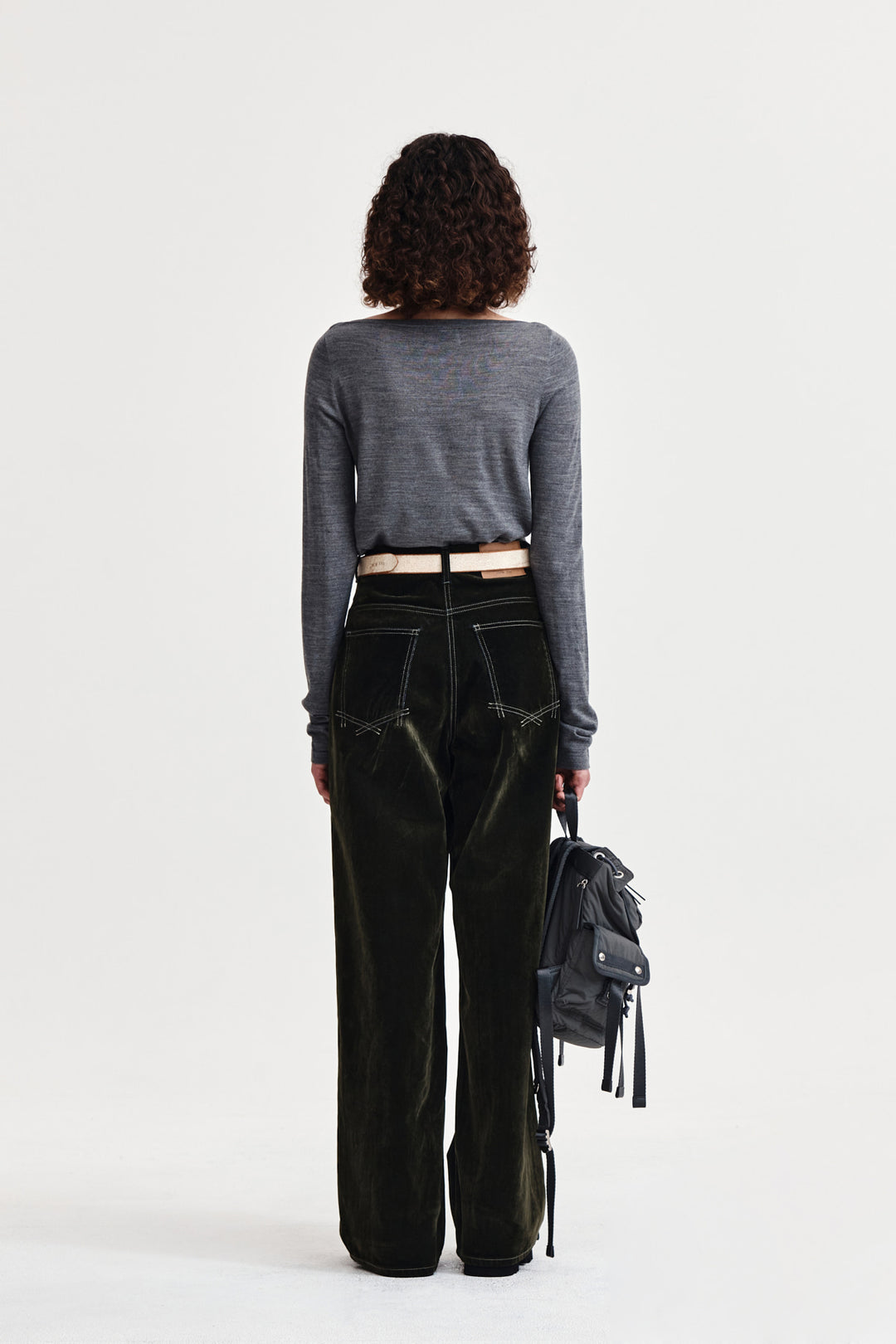 Matin Kim Essential Boat Neck Knit — Gray
