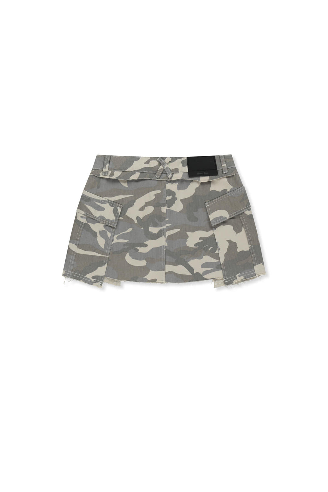 Matin Kim Cargo Mini Denim Skort — Beige