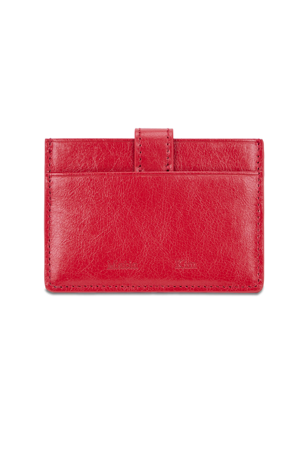 Matin Kim Western Buckle Card Wallet — Red