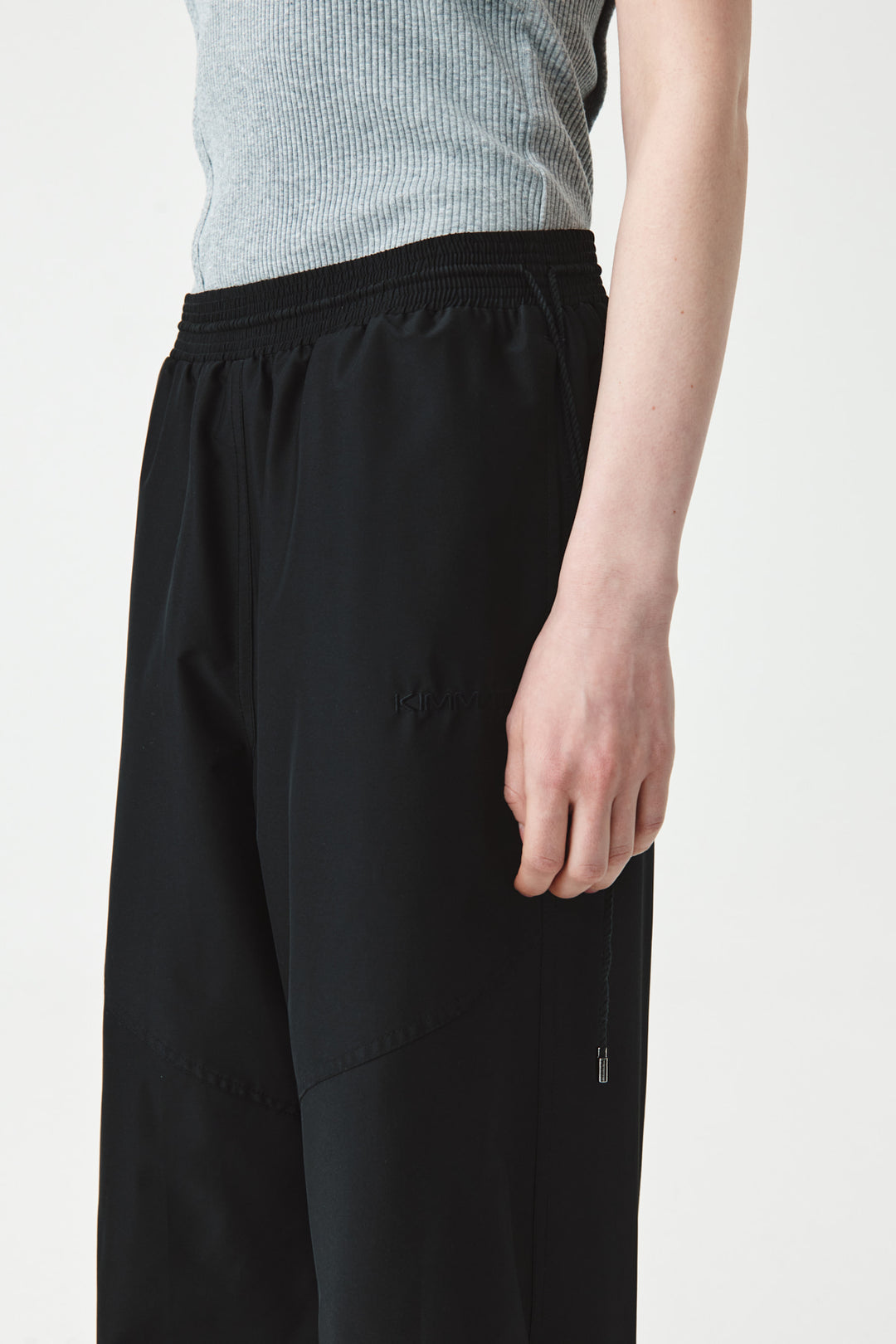 KIMMATIN Side String Track Pants — Black