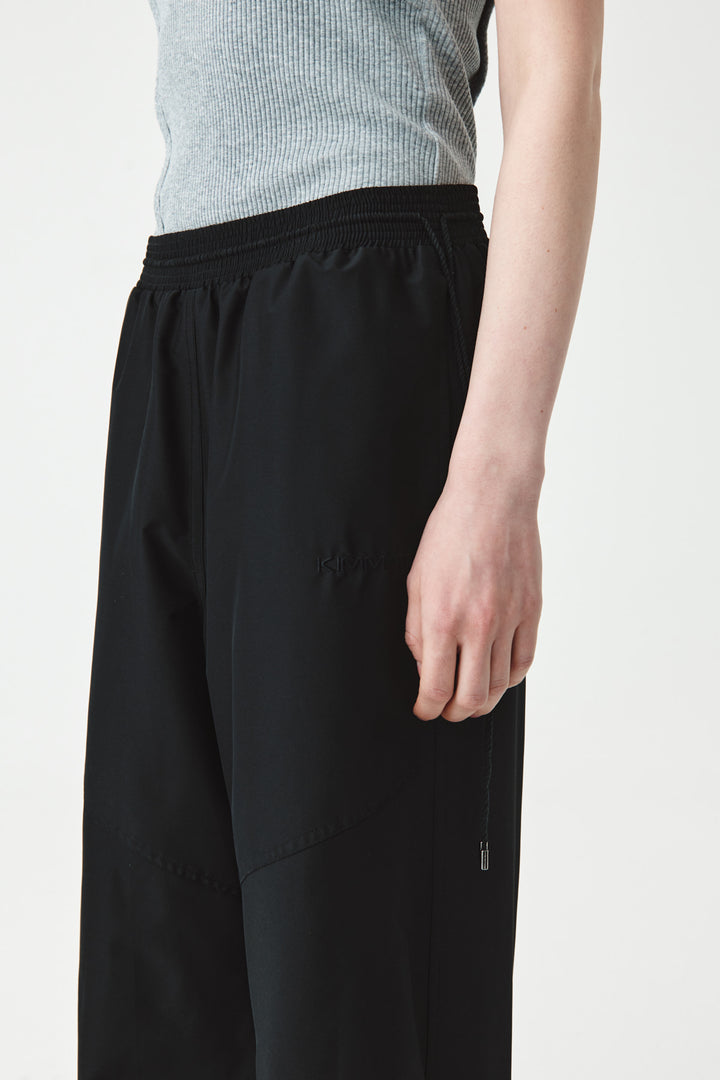 KIMMATIN Side String Track Pants — Black