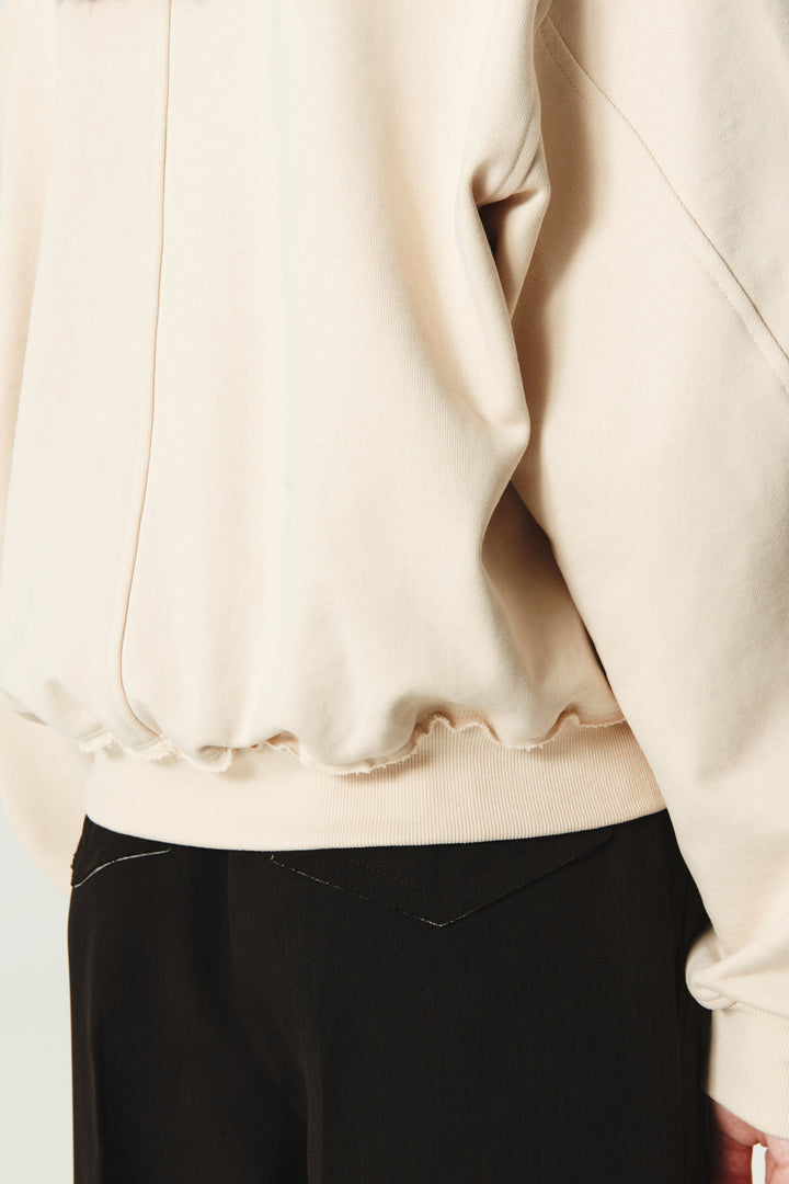 KIMMATIN Vintage Printing Sweatshirt — Cream