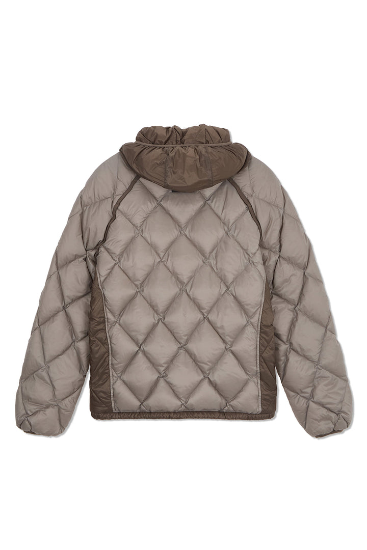Matin Kim Quilting Hoody Lightweight Jumper — Beige