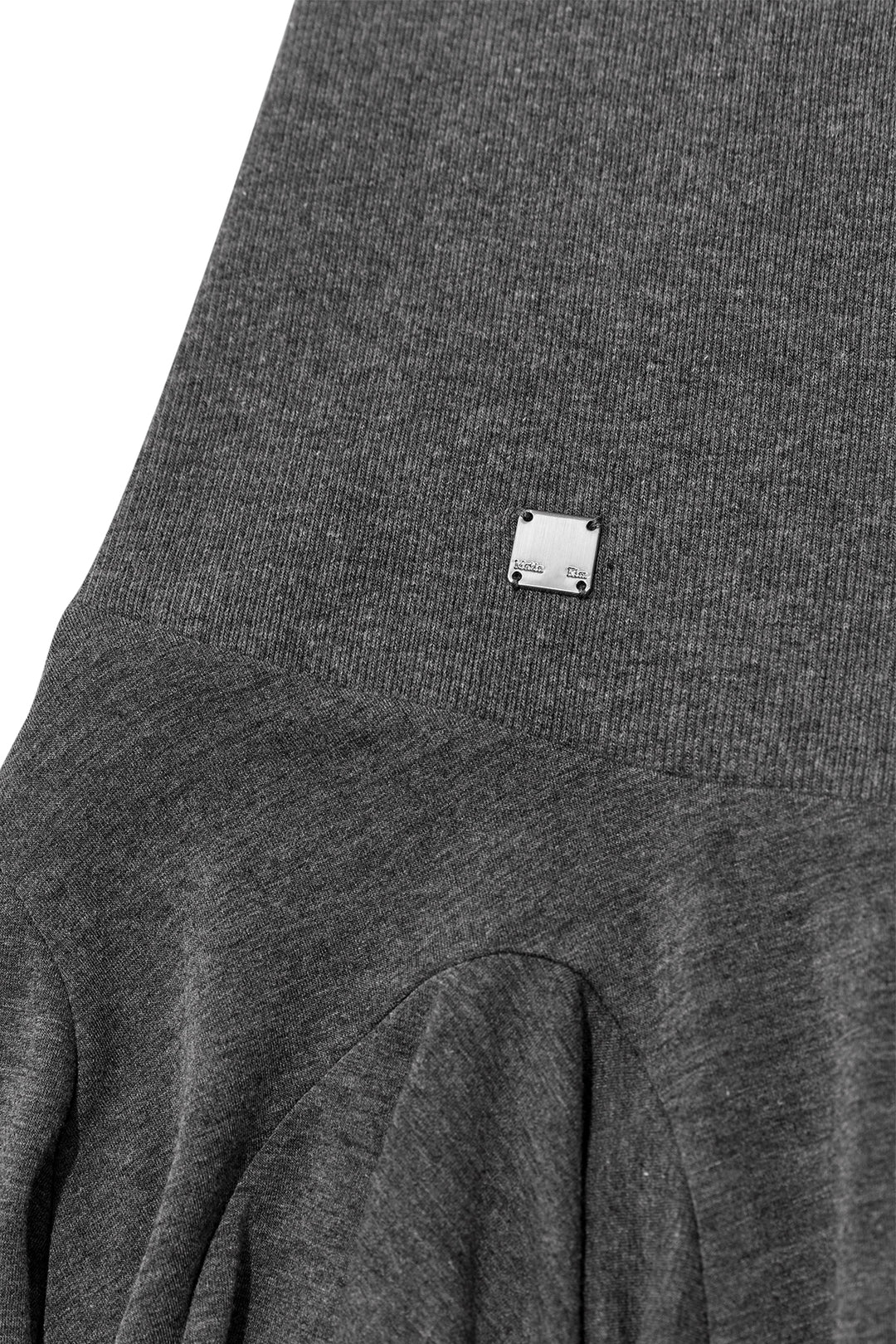 Matin Kim Unbalance Flare Folding Skirt — Charcoal
