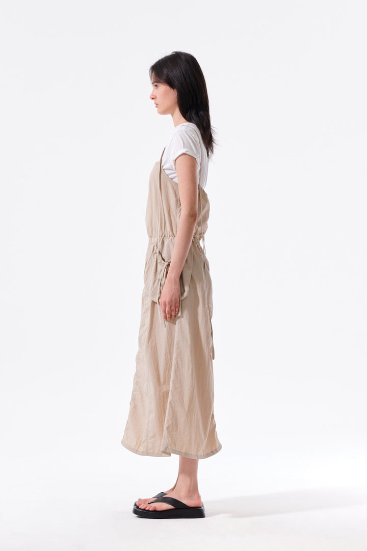 Matin Kim Strap Detail Sleeveless Utility Dress — Beige