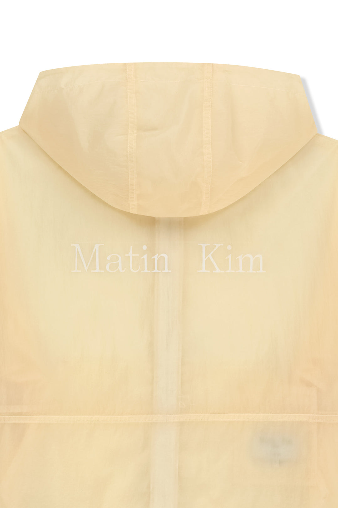 Matin Kim Back Logo Hoody Windbreaker — Cream