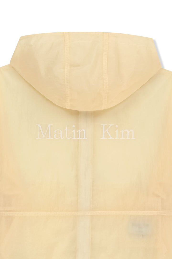 Matin Kim Back Logo Hoody Windbreaker — Cream