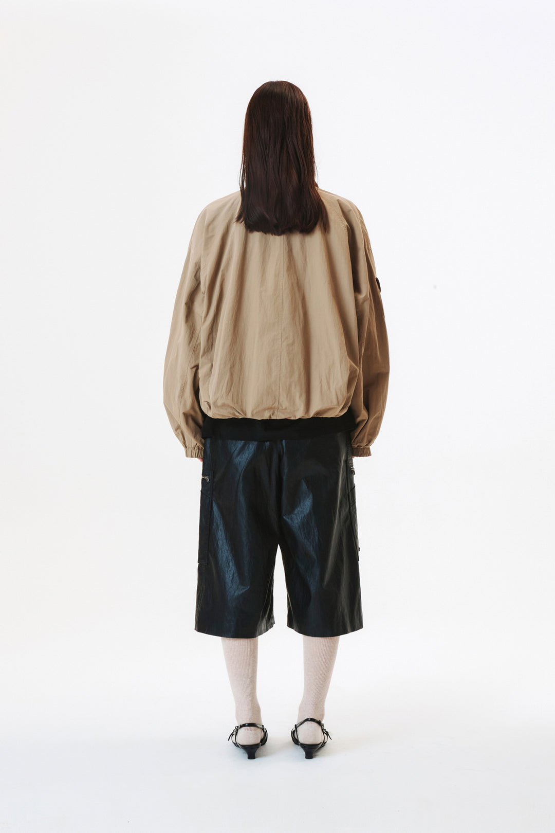 KIMMATIN Logo Embroidery Balloon Jumper — Khaki