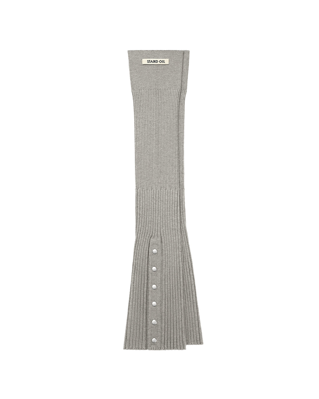 Stand Oil Snap Knit Leg Warmer — Gray