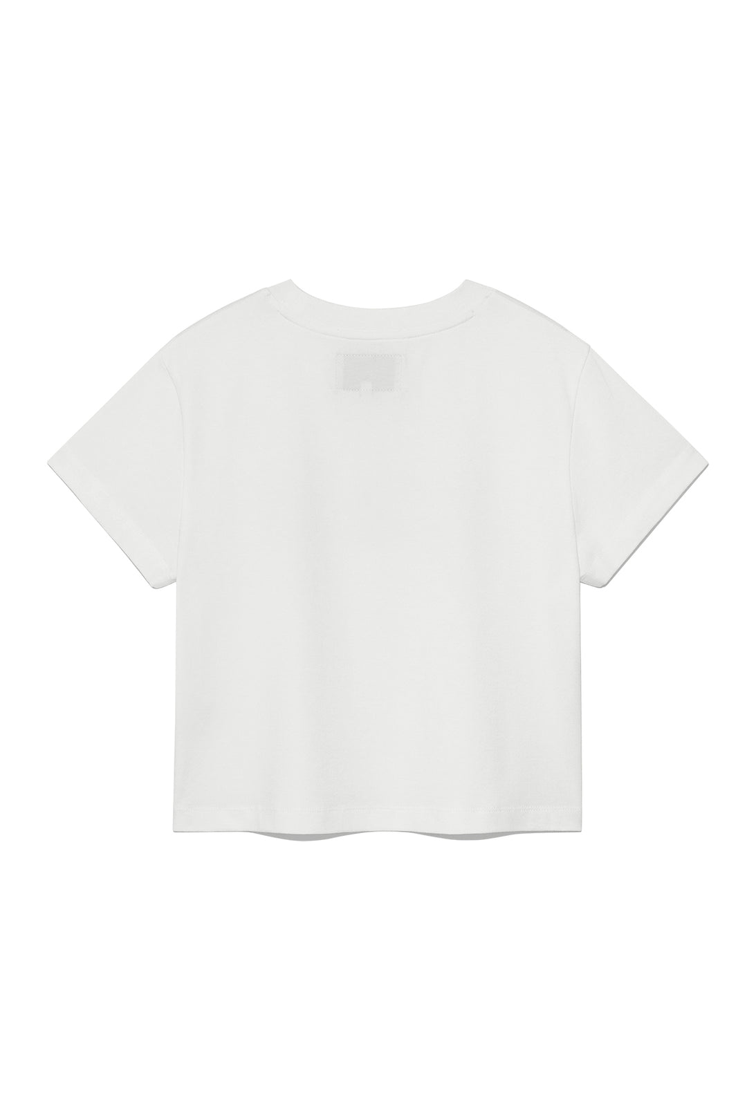 Matin Kim Pattern Artwork Logo Crop Top — White