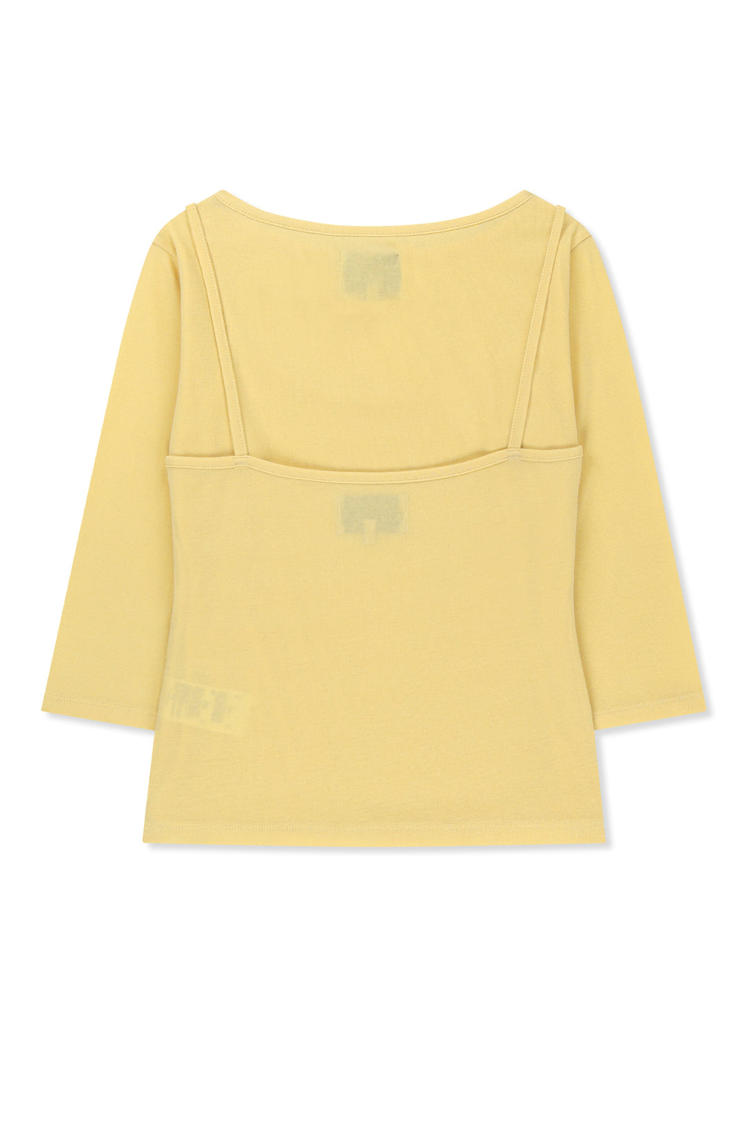 Matin Kim 3/4 Sleeve Layered Tank Top — Yellow