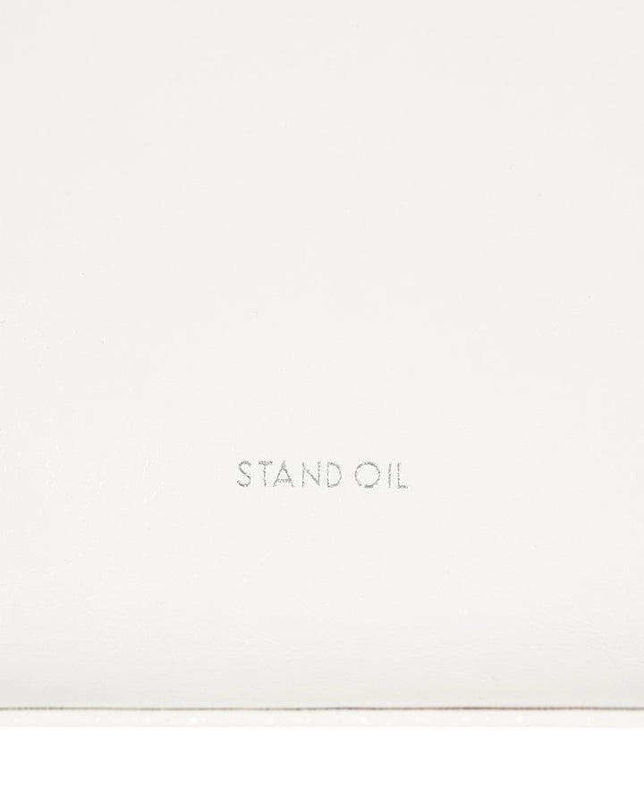 Stand Oil Boat Bag — Glossy Shoulder Crossbody — White