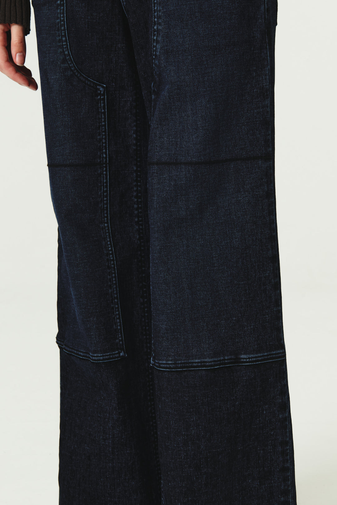 KIMMATIN Carpenter Velvet Denim Pants — Navy blue