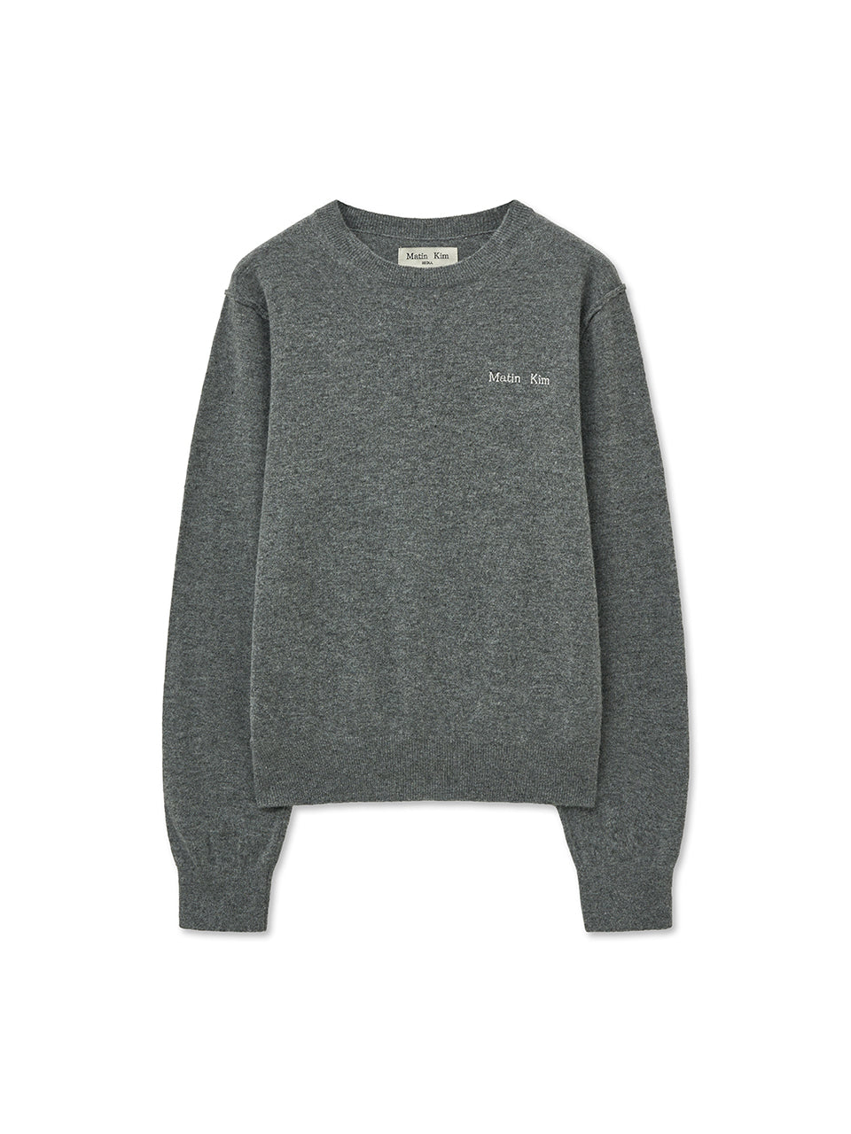 Matin Kim Cashmere Blended Round Knit — Olive
