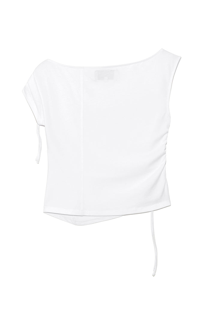 Matin Kim String Off-Shoulder Slim Top — White