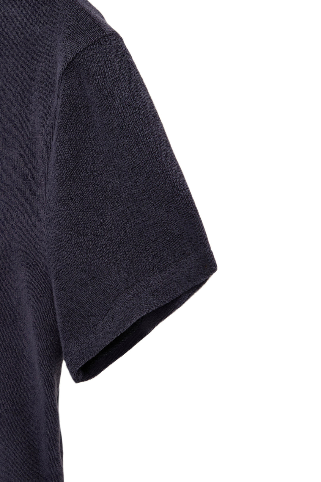 Matin Kim Logo Point Terry Crop Top — Navy blue