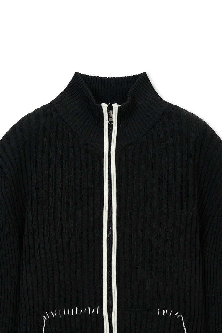 Matin Kim Handcraft Slim Fit Cardigan — Black