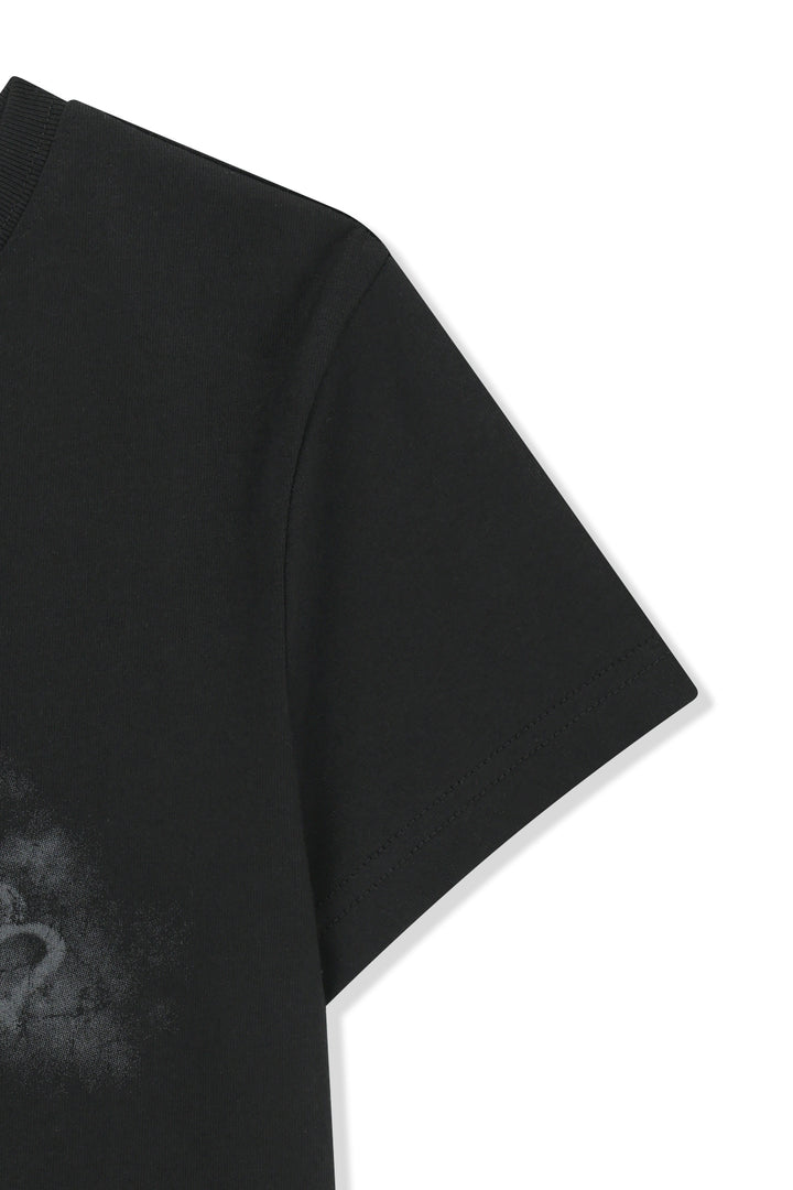 Matin Kim Arch Logo Crop Top — Black