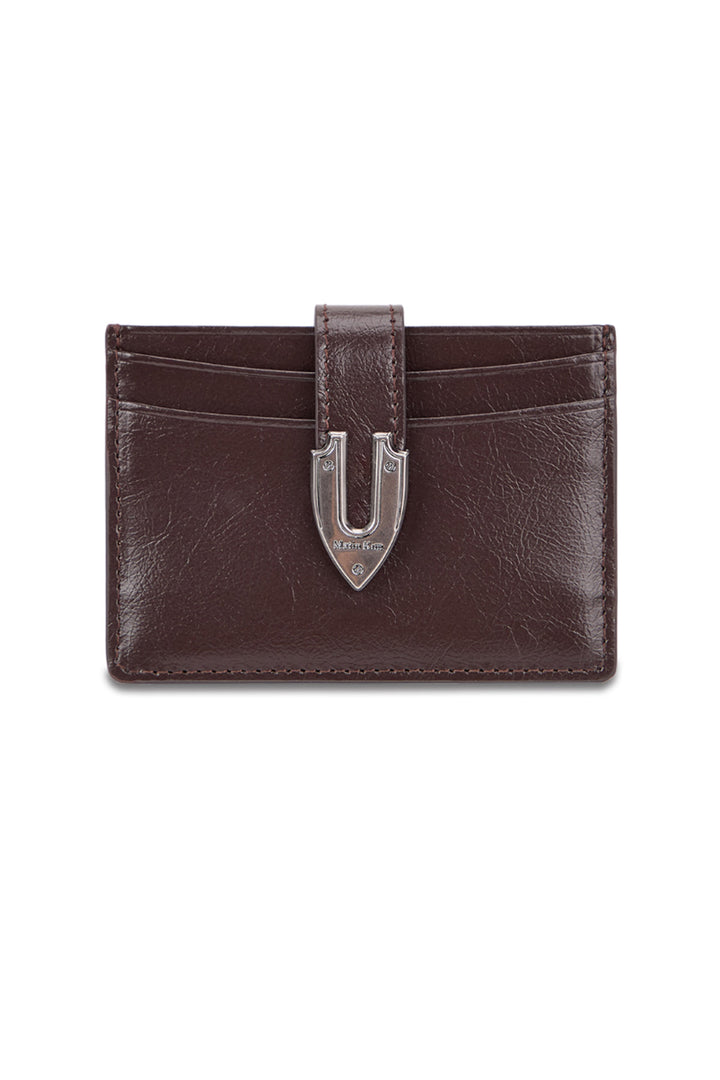 Matin Kim Western Buckle Card Wallet — Brown