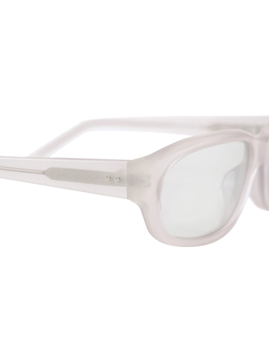 Stand Oil Curved Glow Semi-Goggle Sunglasses — Cream
