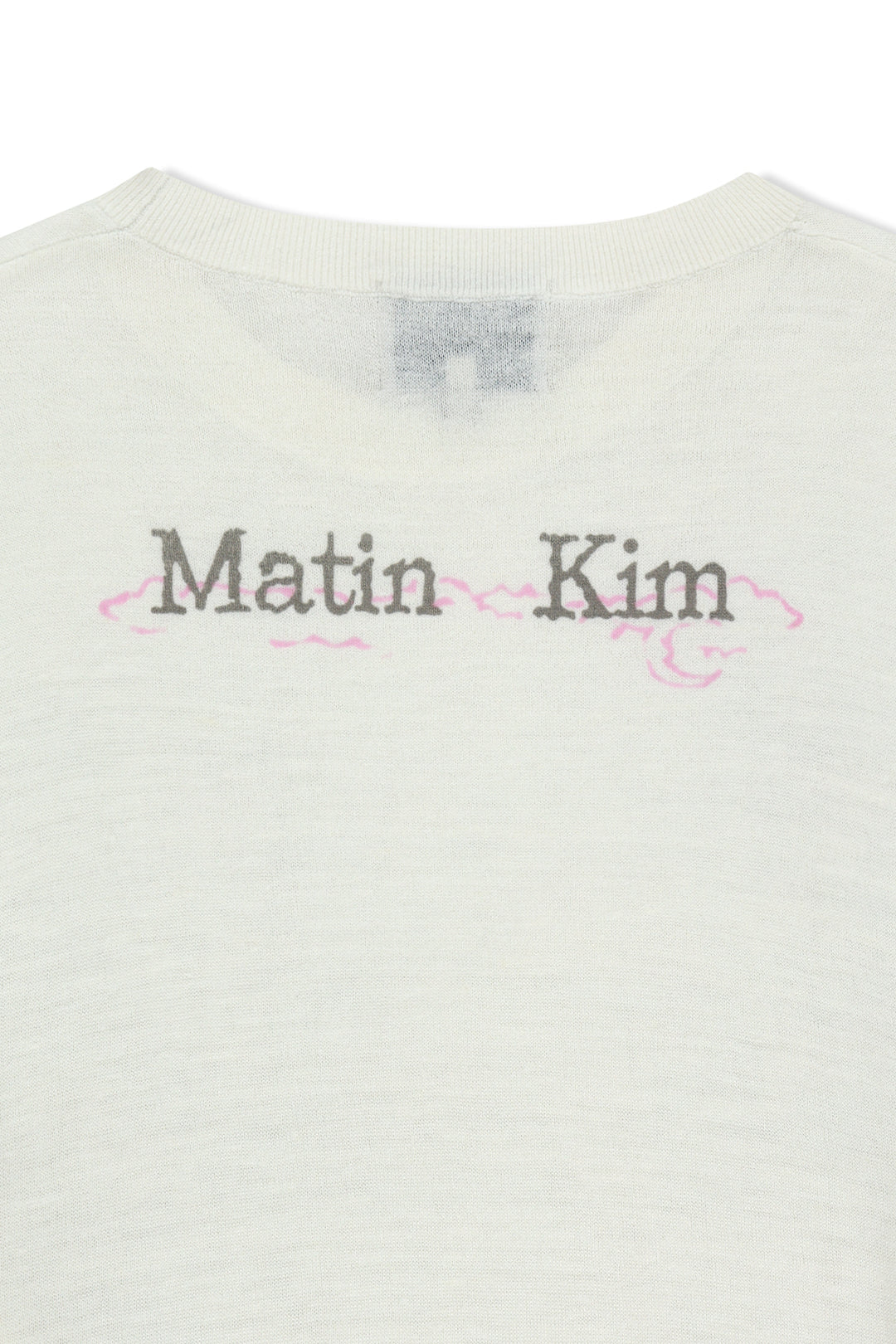 Matin Kim Sleeve Print Knit Pullover — Ivory