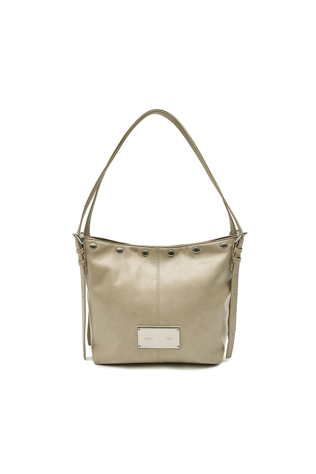 Matin Kim Stud Point Small Shoulder Bag — Beige