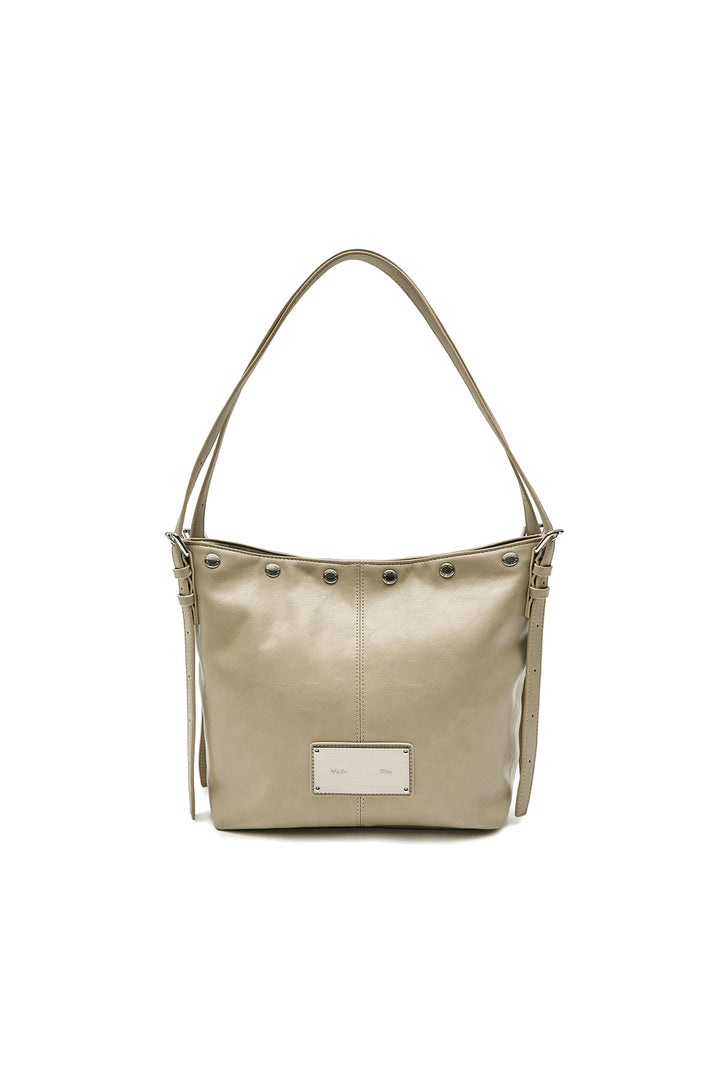 Matin Kim Stud Point Small Shoulder Bag — Beige